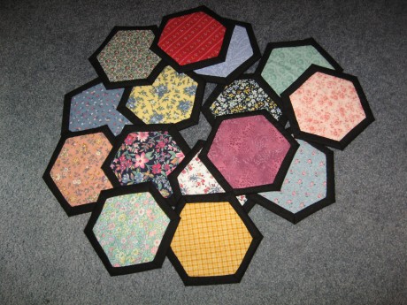 Making individual hexagons.